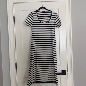 Jcrew knit midi striped dress